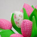 Tulipany z materiału bukiet tulipanów róż 9 sztuk