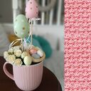 Wielkanocny Ogród w Filiżance - Pastelowa Słodycz z Gniazdkiem