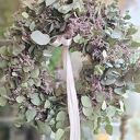 Wianek wielkanocny z eukaliptusa i limonium na drzwi lub stół - ręcznie robiony, ok. 60 cm