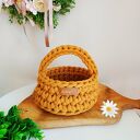 Koszyk wielkanocny Simple Basket w kolorze musztardowym