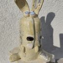 Królik ceramiczny lampion wielkanocny - ręcznie wykonana dekoracja