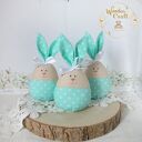 Króliczek jajo wielkanocne, dekoracja na Wielkanoc, wiosnę - ciemna mięta