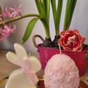 Zestaw świec wielkanocnych - zajac z kokardą I duże jajo