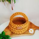 Koszyk wielkanocny Simple Basket w kolorze musztardowym