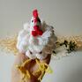 handmade kurczaki kurczak/wielkanoc/ozdoba do koszyczka/ocieplacz na dekoracje wielkanocne do koszyka