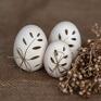 dekoracje wielkanocne jakjko ceramiczne zestaw dwóch jajek ceramicznych (10cm i 7,5cm) ozdoby