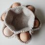 dekoracje wielkanocne na koszyczek na jajka/wielkanocny/ozdobny szydełkowy kosz na jajka