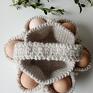 kosz na jajka na jajka/wielkanocny/ozdobny koszyczek na dekoracje wielkanocne prezent ozdoba szydełkowy