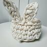 białe dekoracje ecru wielkanocny króliczek " the ester koszyczek na jajeczka