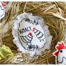ozdoby, Personalizowana na koszyczek, jajka - kurka zawieszka dekoracje wielkanocne