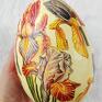 dekoracje: Wielka: irysy jajeczko wielkanocne pisanka decoupage