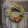 pomysł na świąteczny prezent Wielkanocny wiosenny wianek na drzwi lub stół - handmade pisanki dekoracje jajek