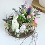 Ulep to Studio ciekawe wielkanocny stroik na królik i kwiatowa rabatka dekoracja