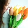 trendy dekoracje wielkanocne tulipany-z-materiału tulipany - bukiet 14 szt