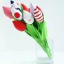 handmade dekoracje wielkanocne wielkanoc tulipany - bukiet 13 szt