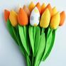 tulipany dekoracje wielkanocne - bukiet 14 szt