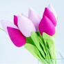 święta prezent Tulipany bawełniane 12 szt - bukiet dekoracje wielkanocne dom