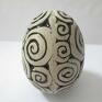 Ceramika Ana jajko ceramiczne ręcznie lepione ze ślimaczków. Dwukrotnie wypalane jajo dekoracje wielkanocne