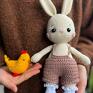 dla noworodka dekoracje wielkanocne królik i kurka - przyjaciele zabaw miękka przytulanka