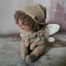 Aniołek - artystyczna lalka kolekcjonerska z tkaniny - podziękowanie pamiątka