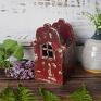 unikalne dom czerwony ceramiczny dekoracje domek na tea lihgt