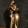 czarne rodzina rzeźba z gipsu, brązowe złoto, wys. 10,3 figurka