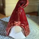 Krasnal ceramiczny 15 - ozdoba bożonarodzeniowa handmade (ok. 14 cm)