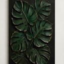 Płaskorzeźba strukturalna Monstera z kompozytu żywicznego (100x150 cm)