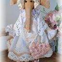 Pani Słonikowa w stylu rustykalnym - dekoracja handmade szyta na zamówienie