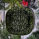 Podstawka ceramiczna z nutkami - duża zielona