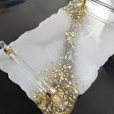 Prostokątna taca na nóżkach - elegancka dekoracja handmade ze złotą folią