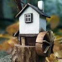 Drewniany domek, dekoracja, ozdoba - Biały Młyn