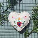 Duże serce zawieszka z haftem