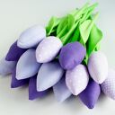 Tulipany bawełniane - bukiet 14 sztuk do wazonu