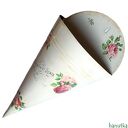 Różany rożek - osłonka na doniczkę