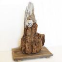 Rzeźba dekoracja ze starego drewna abstrakcja postać figurka /3/