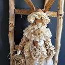 Pani Zającówna Vintage - dekoracja handmade na Wielkanoc