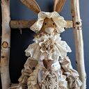 Pani Zającówna Vintage - dekoracja handmade na Wielkanoc