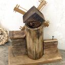 Dekoracja ze starego drewna - Młyn wiatrowy