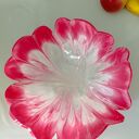 Kwiatowa misa dekoracyjna z żywicy epoksydowej - róż i biel (handmade)