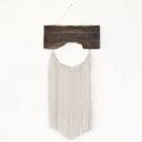 Makrama dekoracja ścienna ze starym drewnem i i miedzią dekoracja japandi wabi-sabi /3/