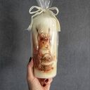 Świeca dekoracyjna wiewiórka 20 cm - jesienna ozdoba do domu