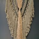 Oliwkowa makrama ścienna handmade - dekoracja boho do domu