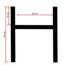 Kwietnik, stojak na kwiaty dąb natural - do donic max 20 cm /h30