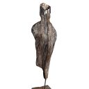 Ręcznie wykonana rzeźba dekoracja ze starego drewna - abstrakcyjna figurka wabi-sabi (ok. 40 cm)