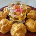 Świeca sojowa handmade - deser z owocami