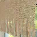 Makramowa firanka beżowa - ręcznie zaplatana dekoracja boho