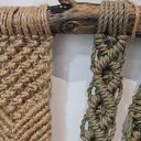 Oliwkowa makrama ścienna handmade - dekoracja boho do domu