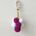 Kolorowa zawieszka na klamkę z pomponów - handmade