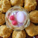 Świeca sojowa handmade - deser z makaronikiem